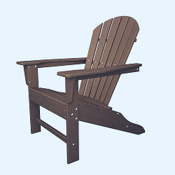 POLYWOOD South Beach Teak Plastic Patio Adirondack Chair SBA15TE - The Home  Depot